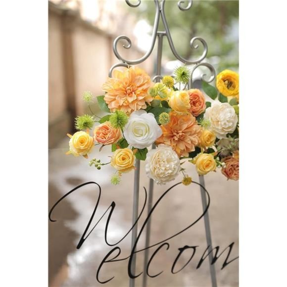 Artificial Flowers Combo Box Set Gradient Color Flower Leaf w/ Stems DIY Wedding - Picture 5 of 6